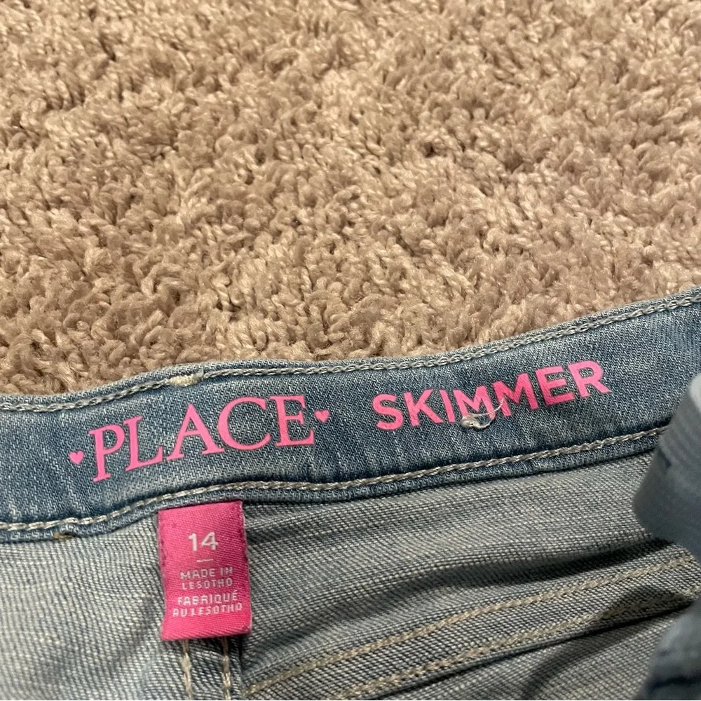 The children’s place skimmer jean shorts blue size 14